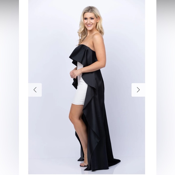 Alice + Olivia Theda Strapless Hi Lo Mini Dress, Size: 10 - Picture 4 of 13